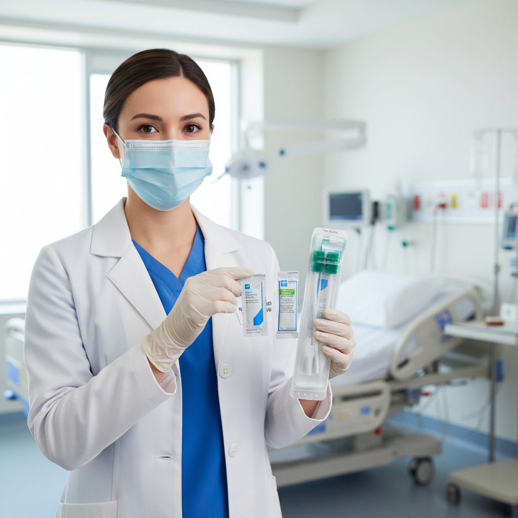 Nurse with Pre-Packaged Kit