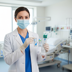 Nurse with Pre-Packaged Kit