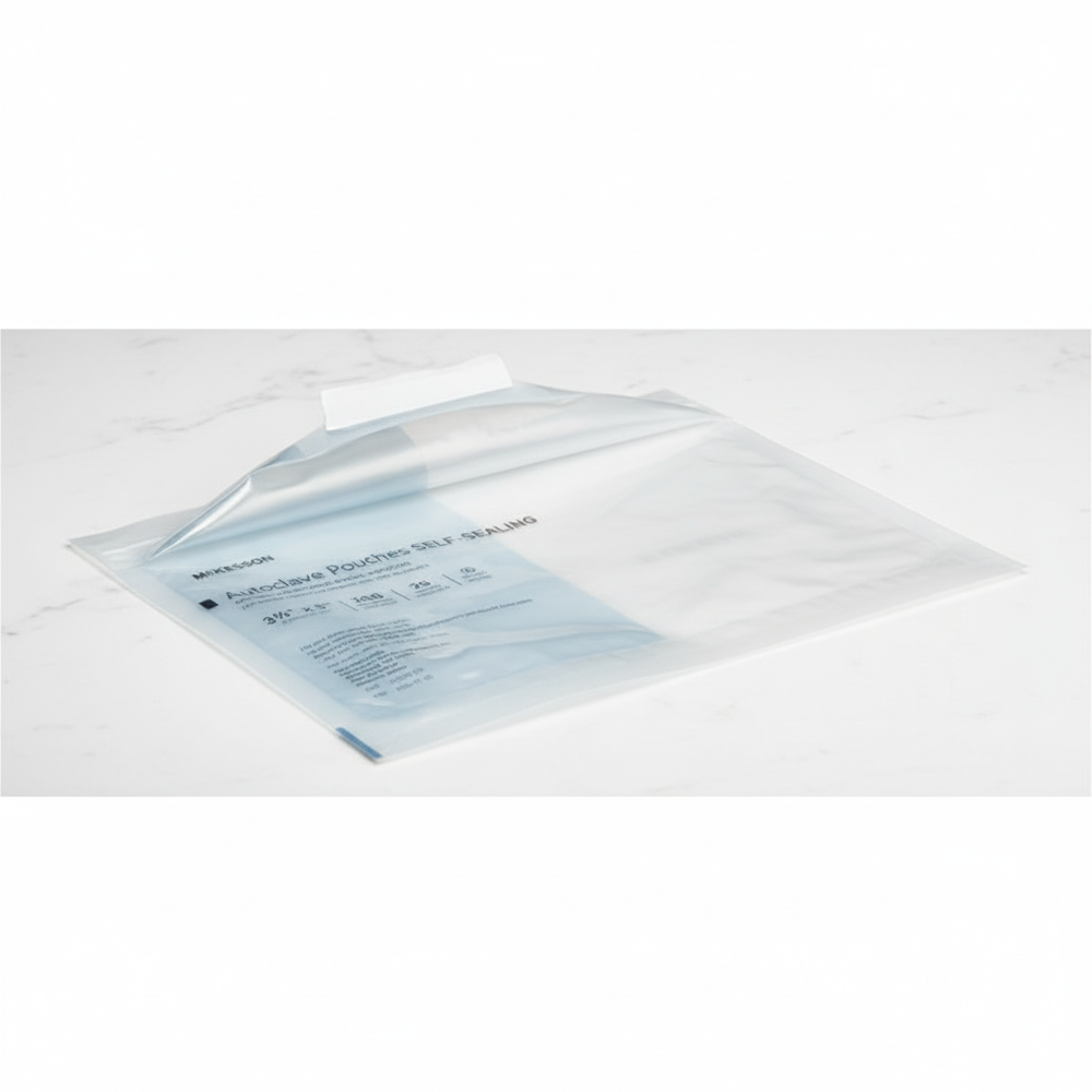 Open sterilization pouch showing both sides