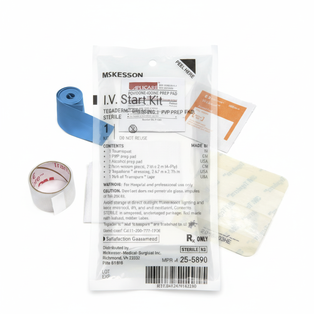 Overhead flat lay of all components