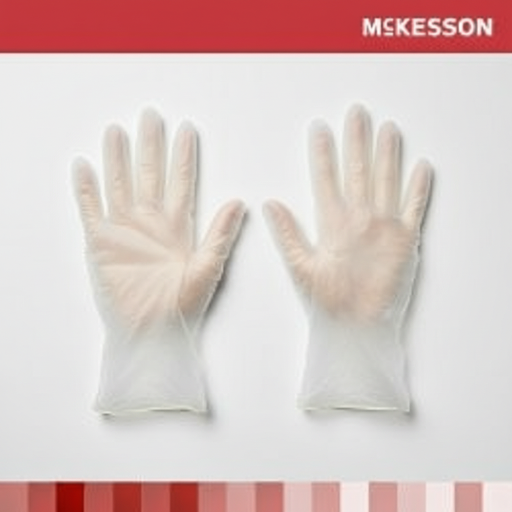 Overhead view of glove pair