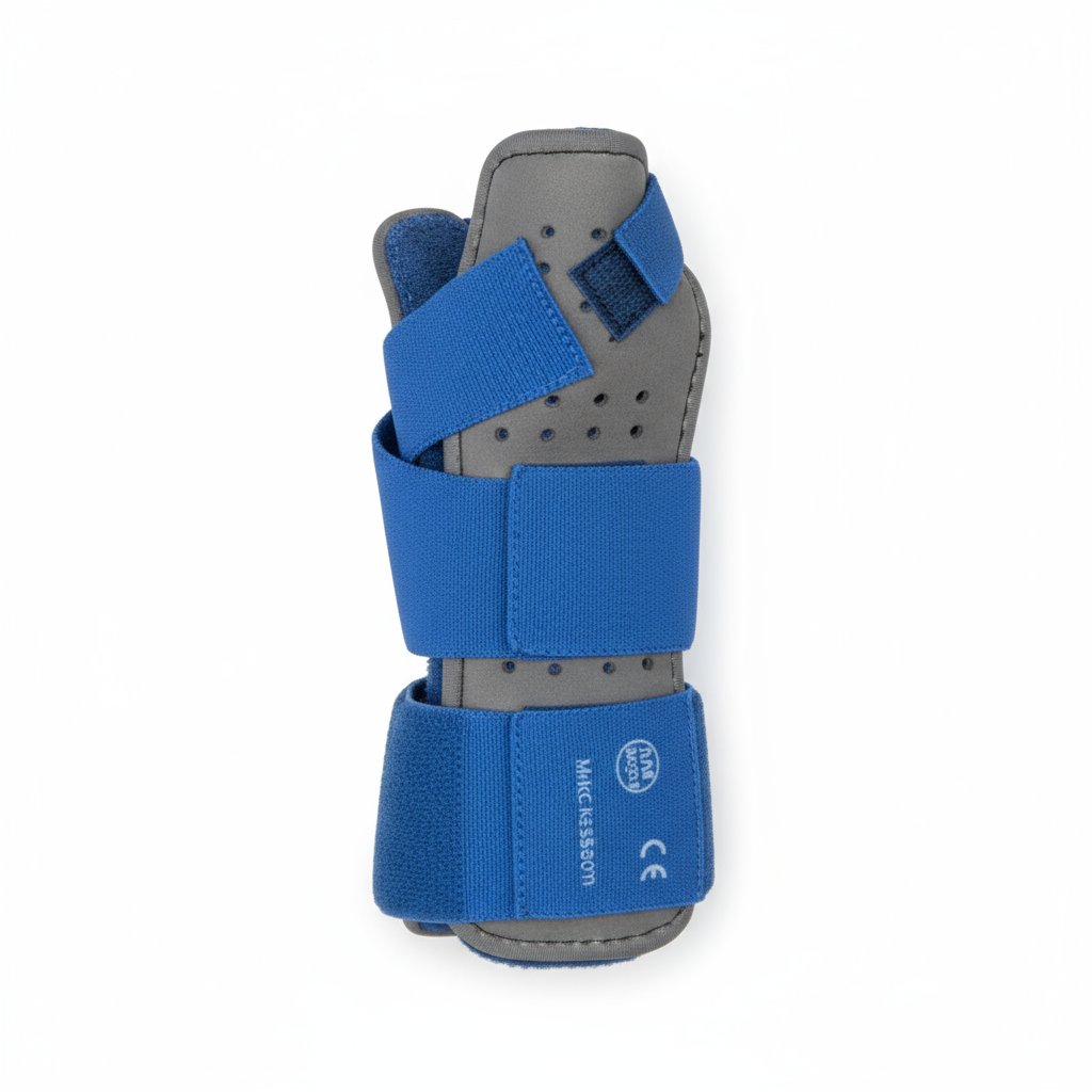 Overhead view of thumb splint