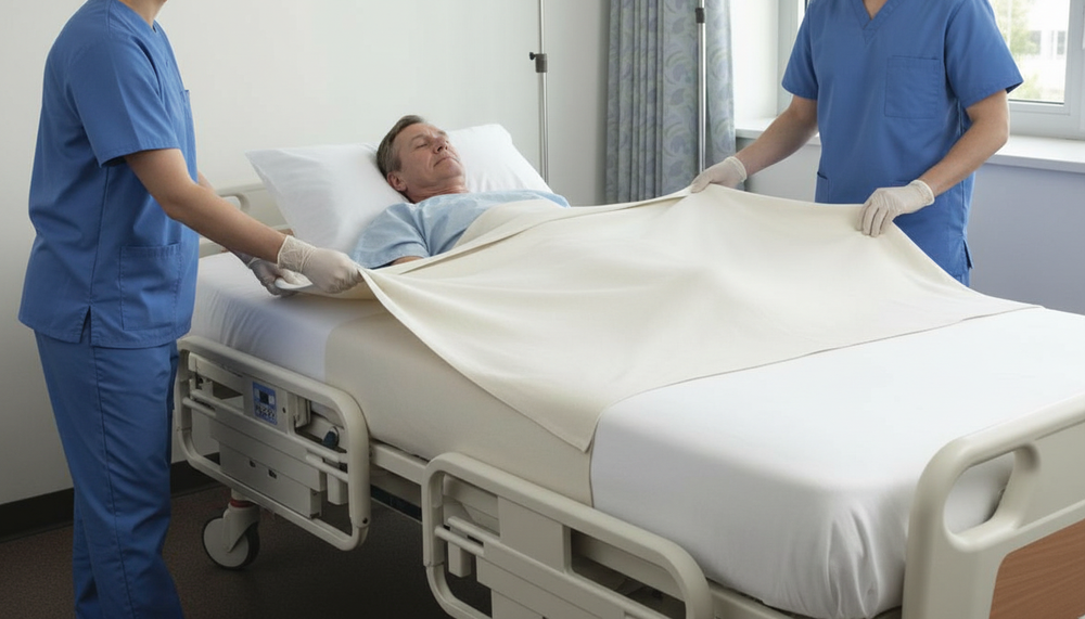 Positioning on hospital bed