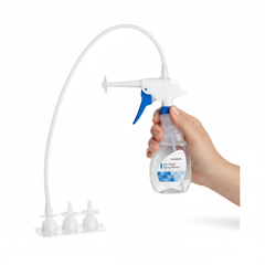 Professional medical product photography of ear wash irrigation system from multiple angles