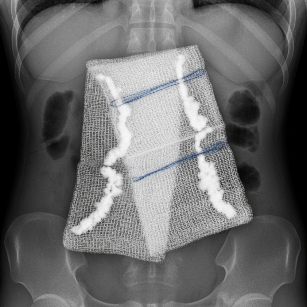 Radiopaque visibility on x-ray
