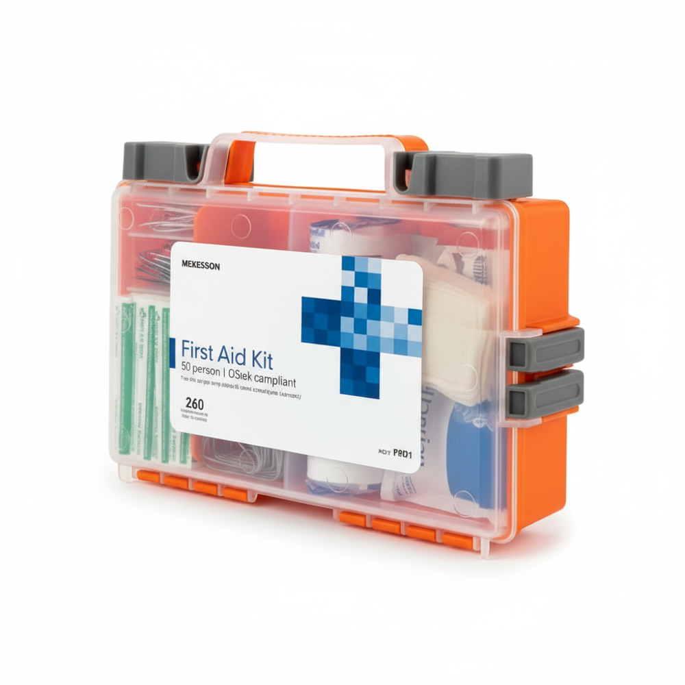 Right side view of first aid kit