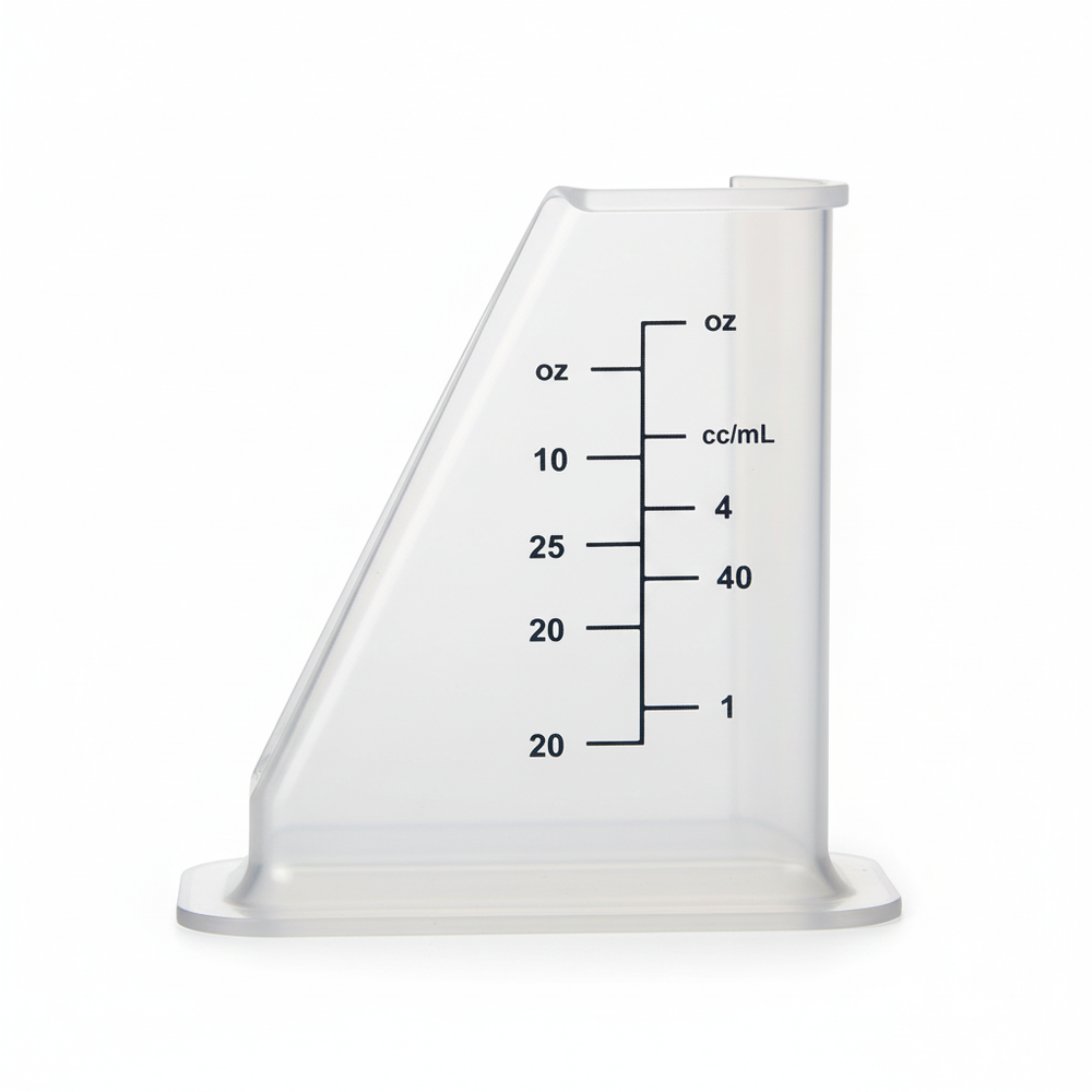 Side angle showing measurement graduations
