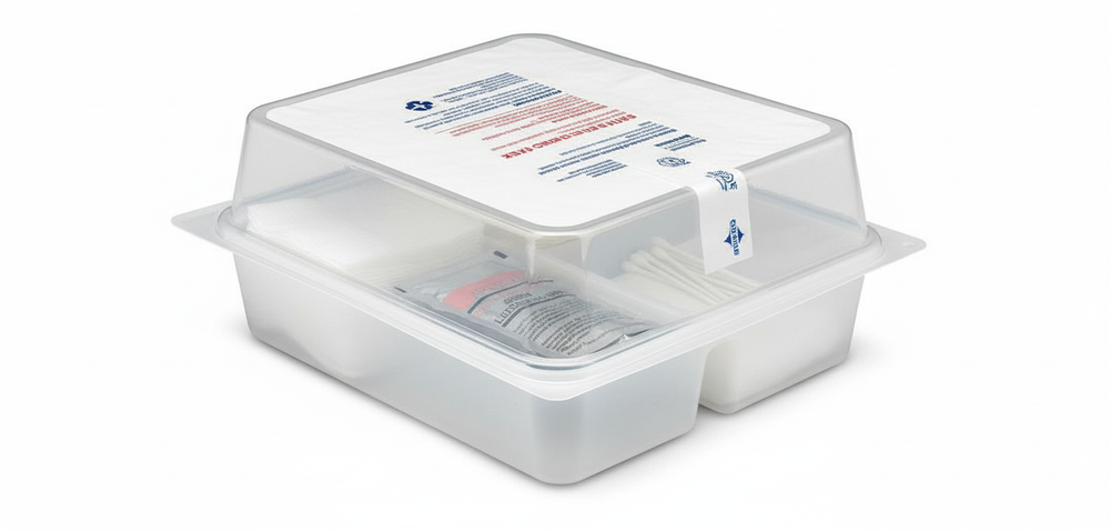 Side angle showing Tyvek lid