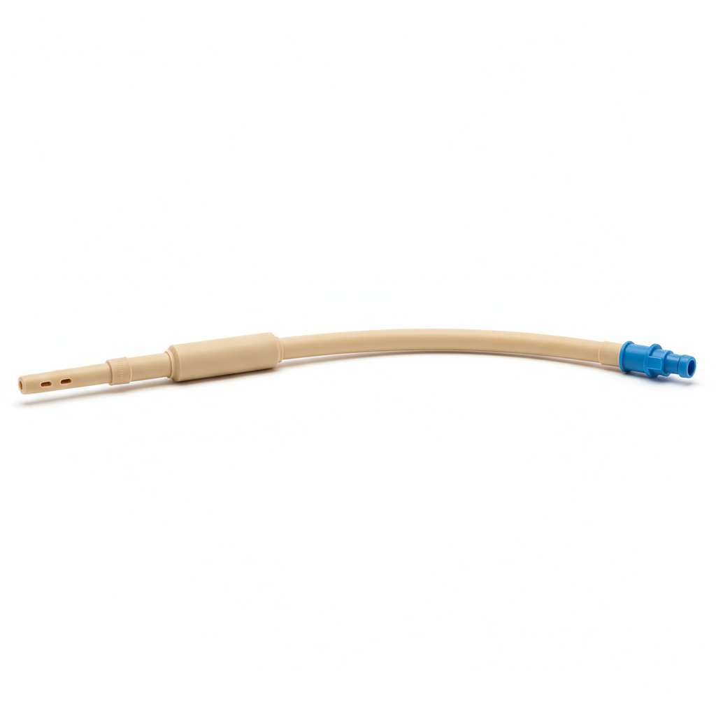 Side angle view of catheter