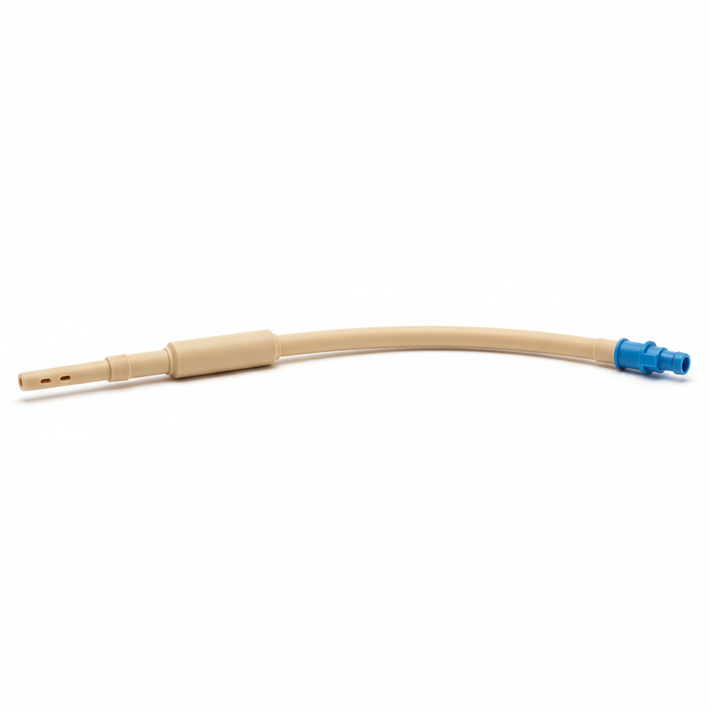 Side angle view of catheter