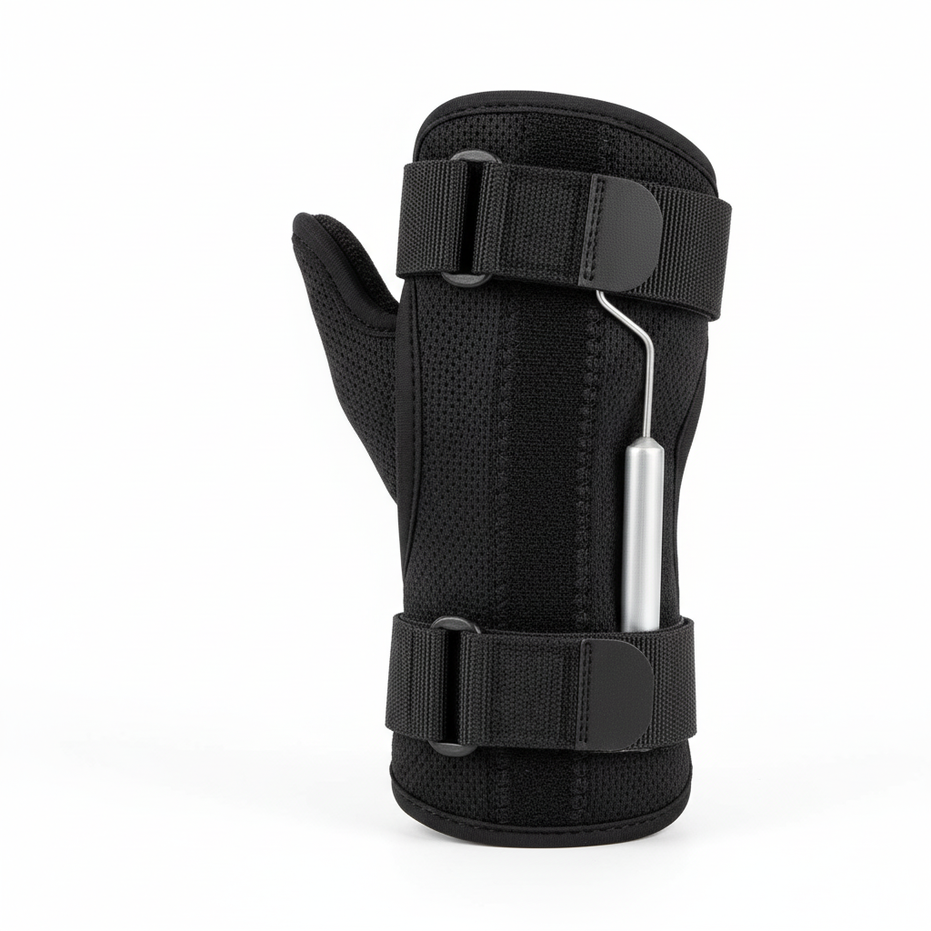 Side angle view showing aluminum stays