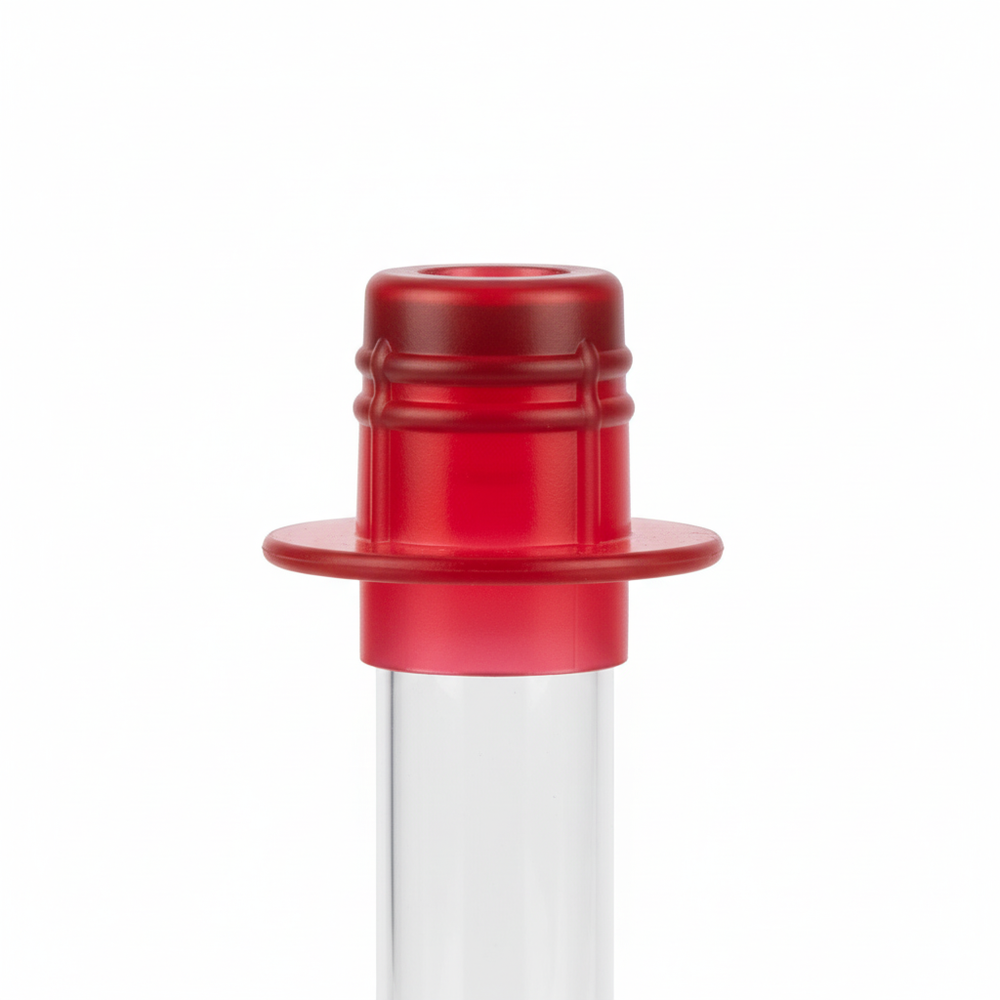 Side profile of flanged cap