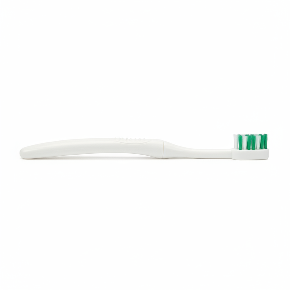 Side profile of toothbrush