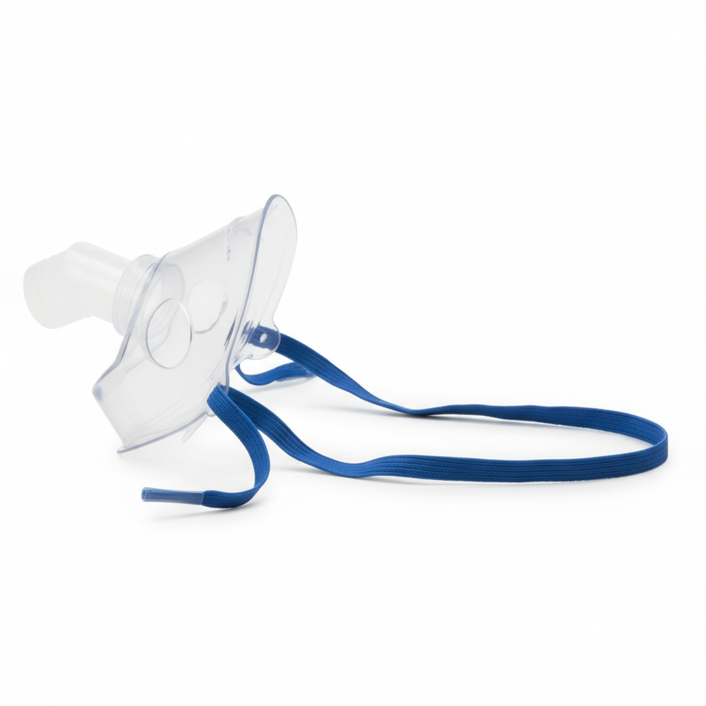 Side profile showing adjustable elastic strap