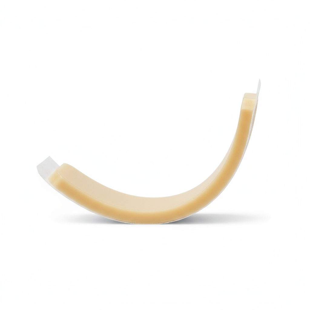 Side profile showing thin edge and flexibility