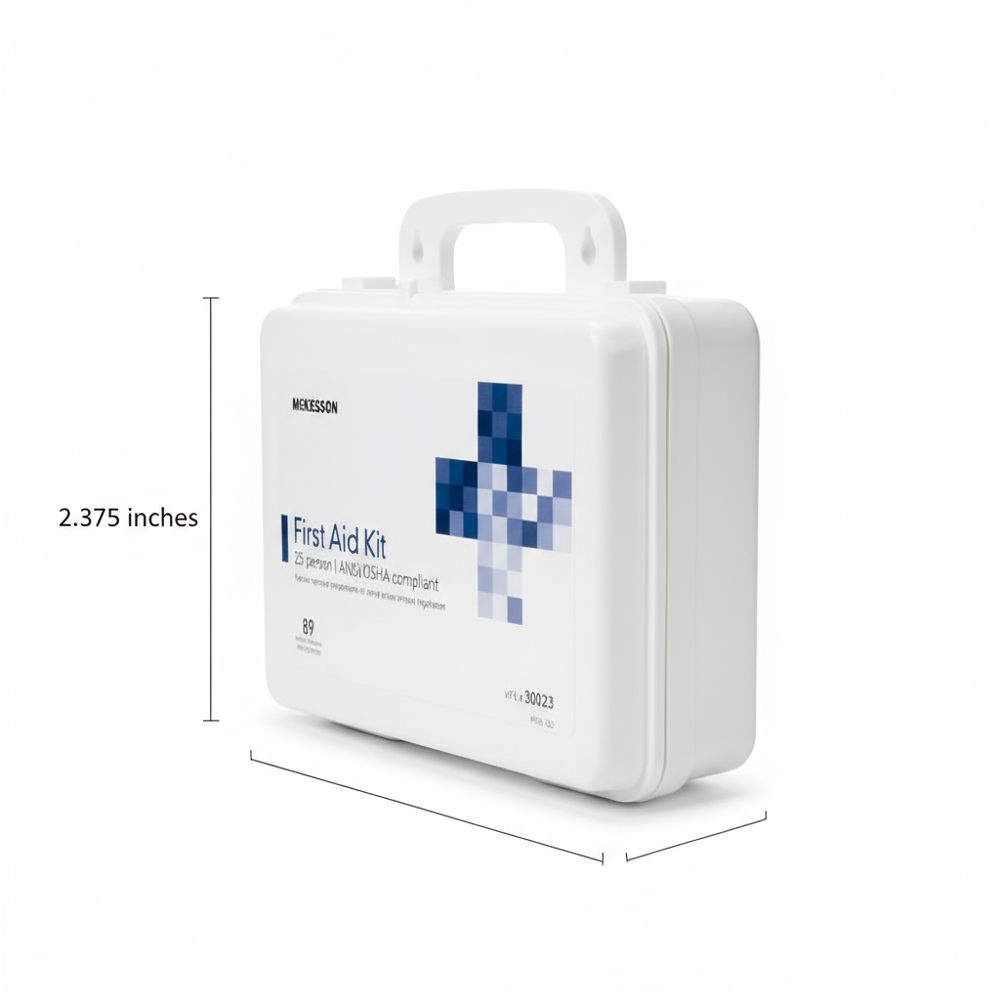 Side view of first aid kit