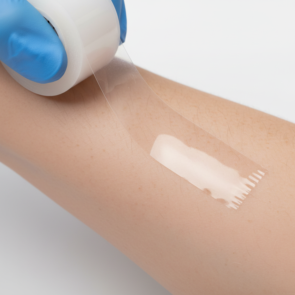 Silicone tape application detail