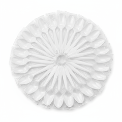 Stack of individually wrapped spoons