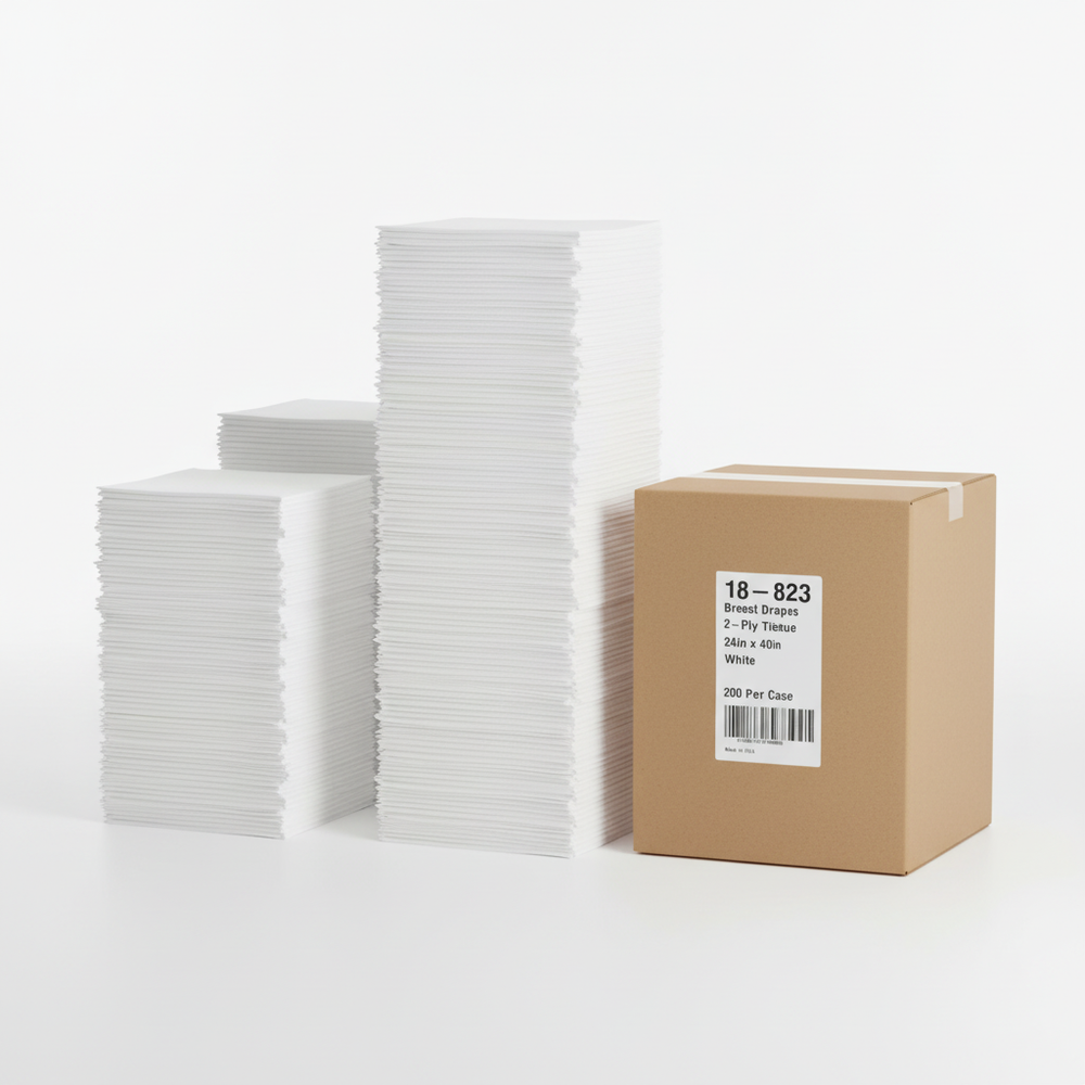 Stacked drapes showing case volume