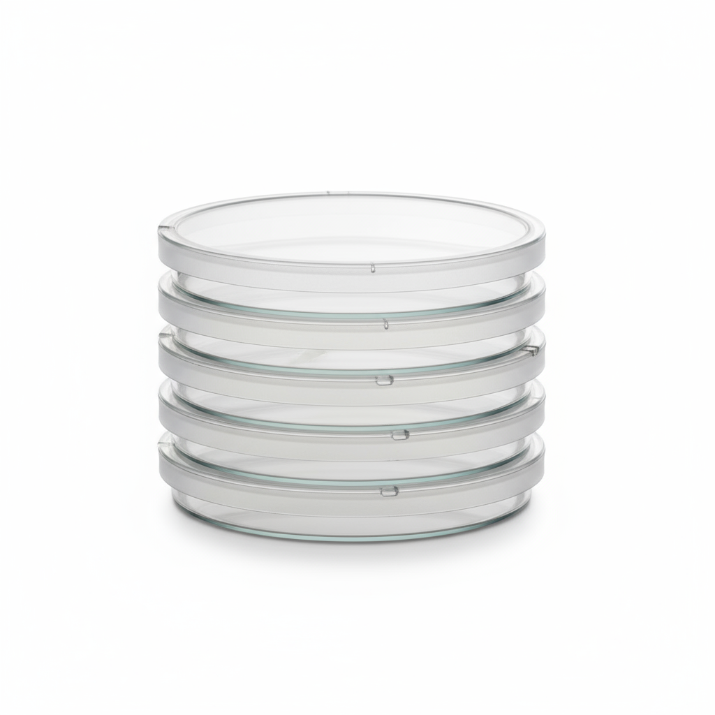 Stacked Petri dishes