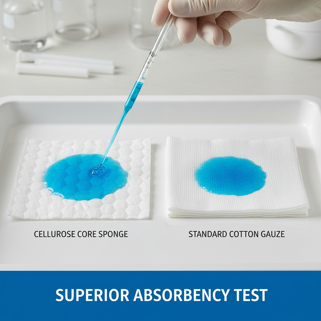 Superior absorbency demonstration
