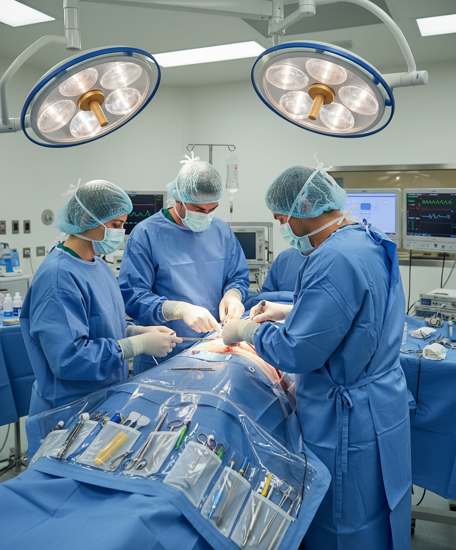Surgical Drape During Hip Surgery