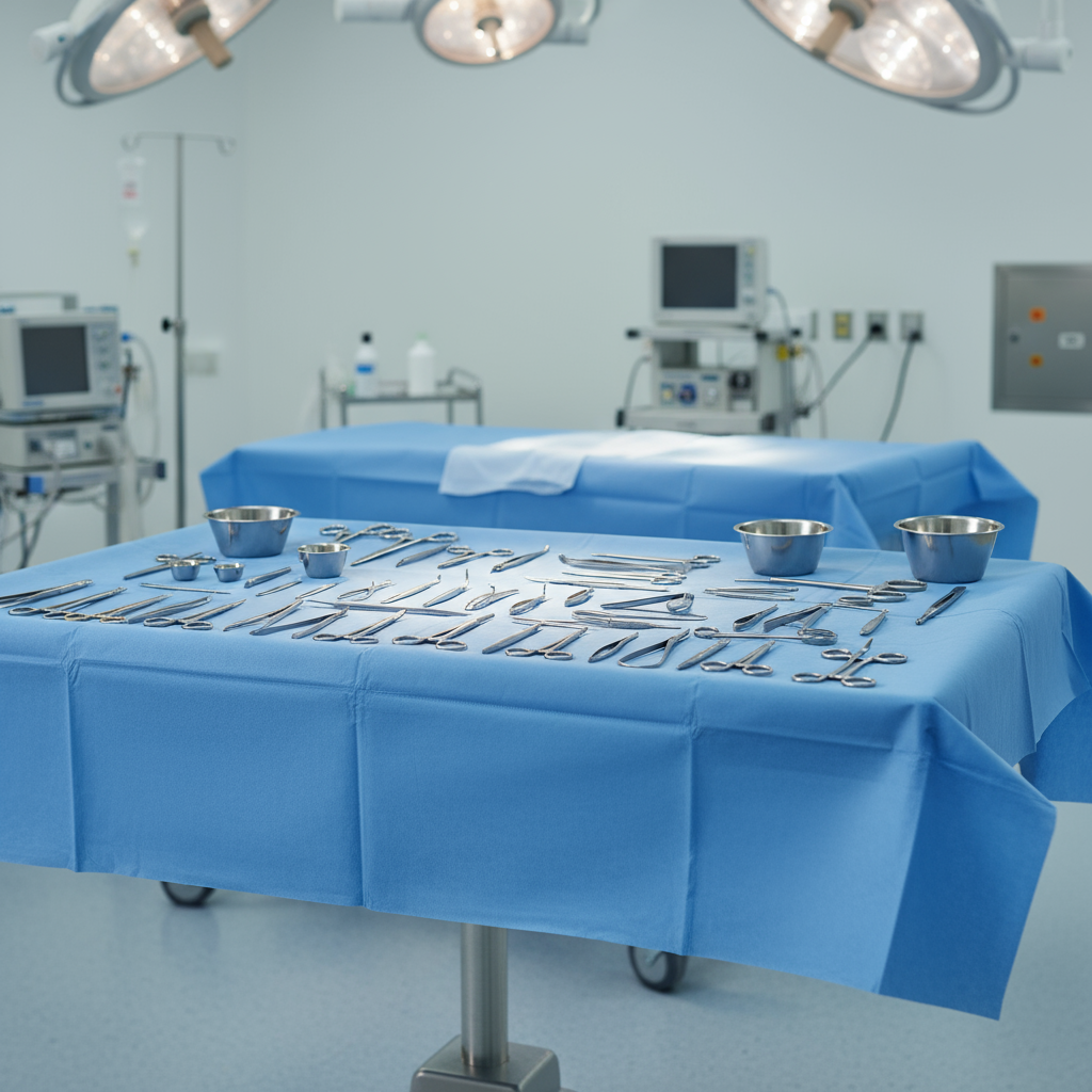 Table drape in operating room use