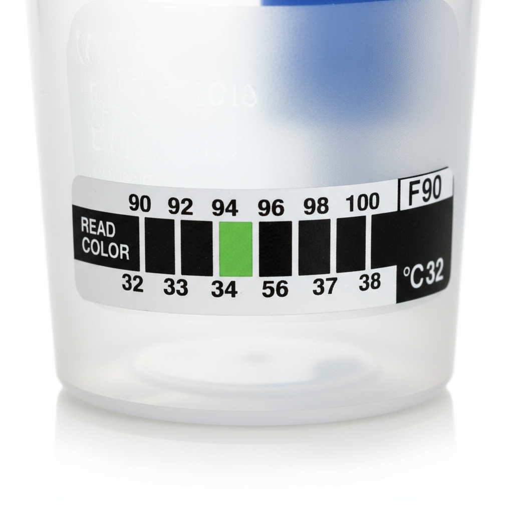 Temperature strip close-up