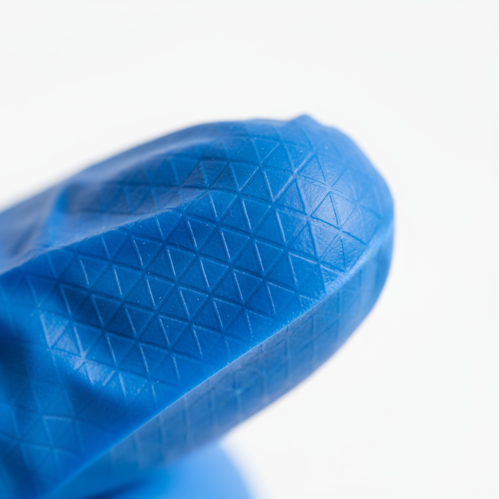 Textured fingertip close-up