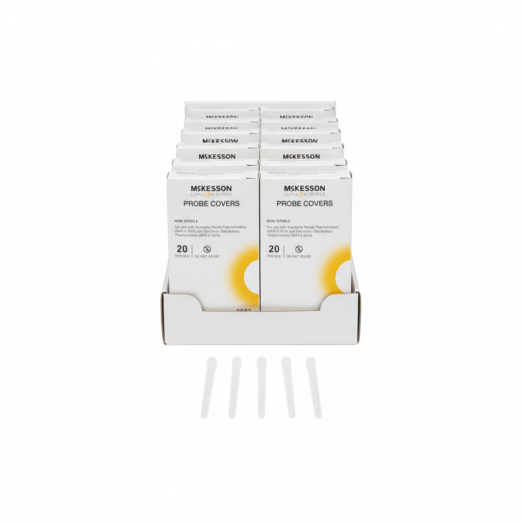 Top-down angle of thermometer probe covers