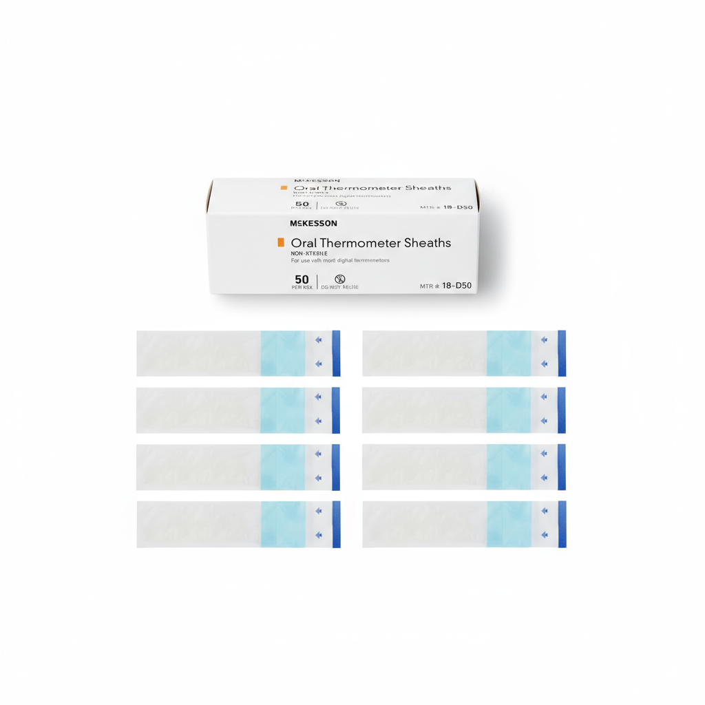 Top-down angle of thermometer sheaths