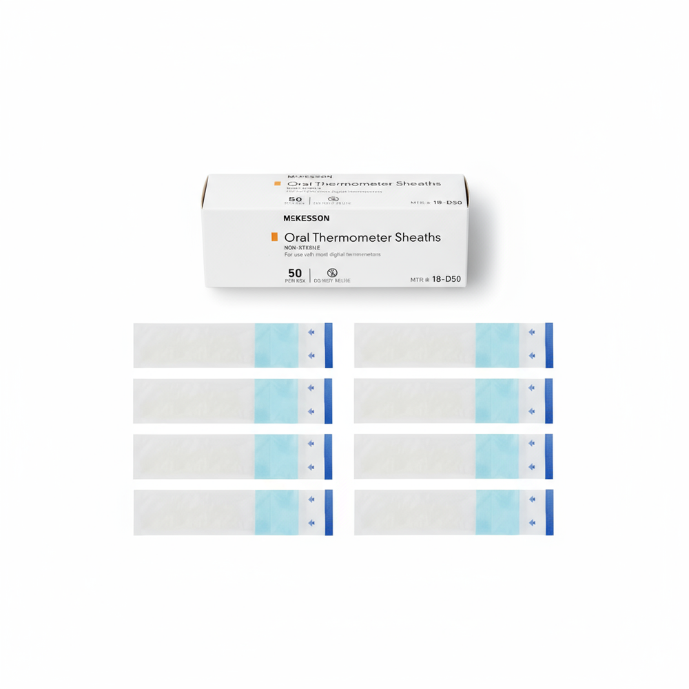Top-down angle of thermometer sheaths