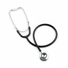 Top-down view of stethoscope