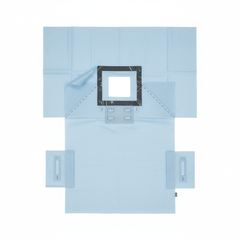 Top-down view of surgical drape