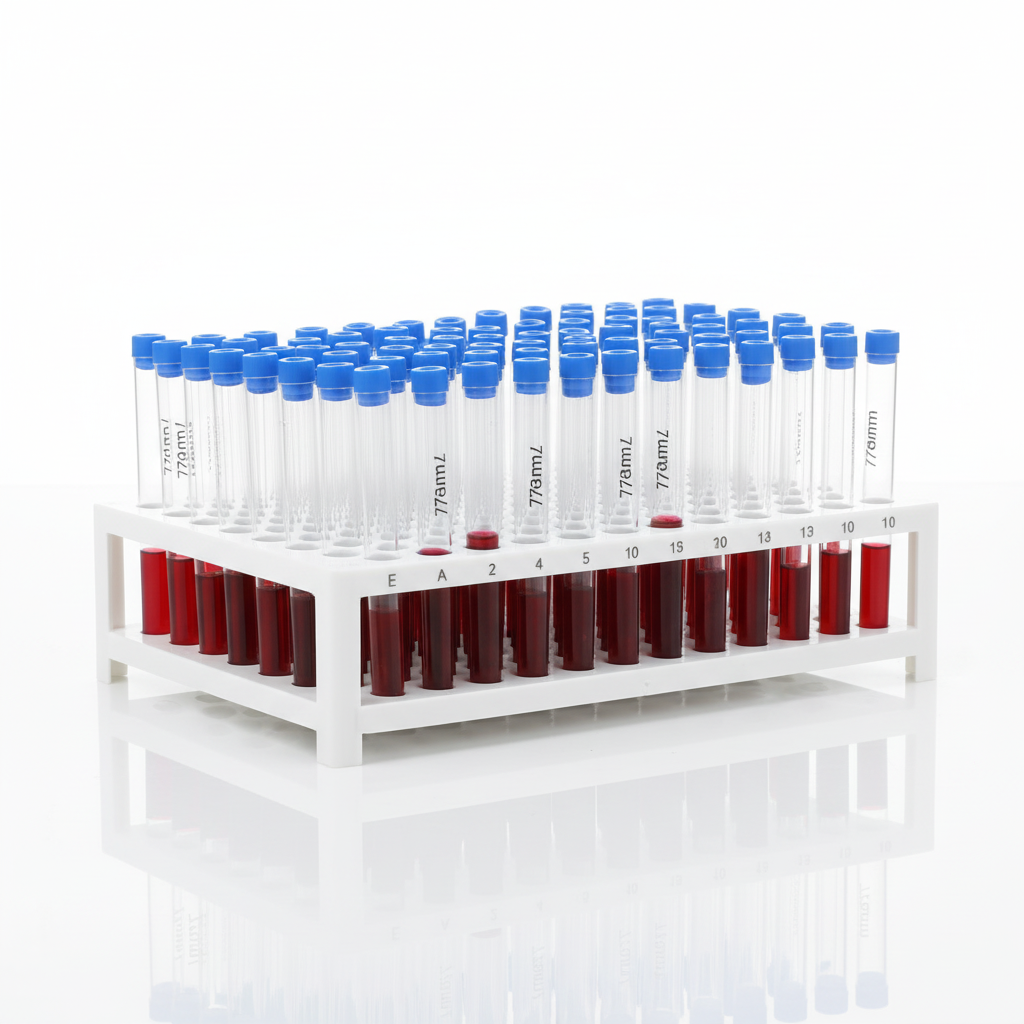 Tubes in holding tray