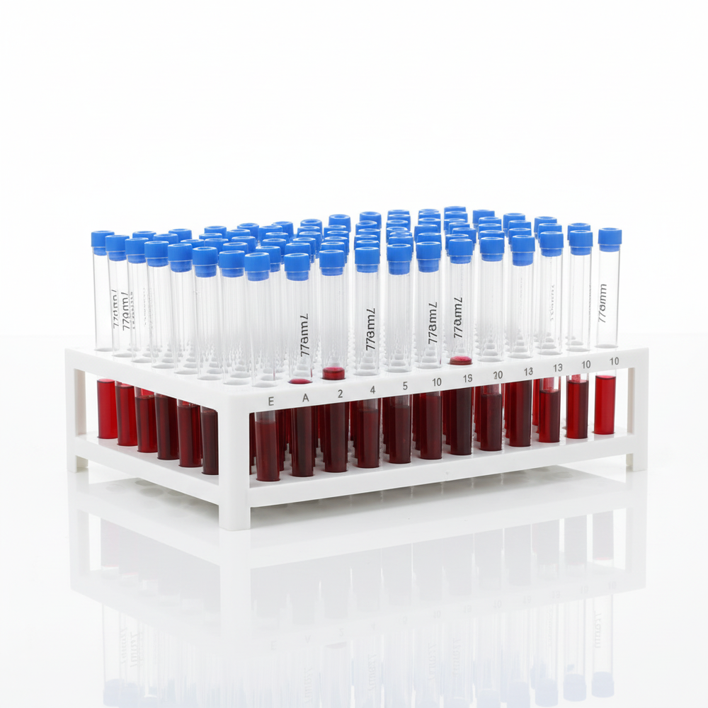 Tubes in holding tray