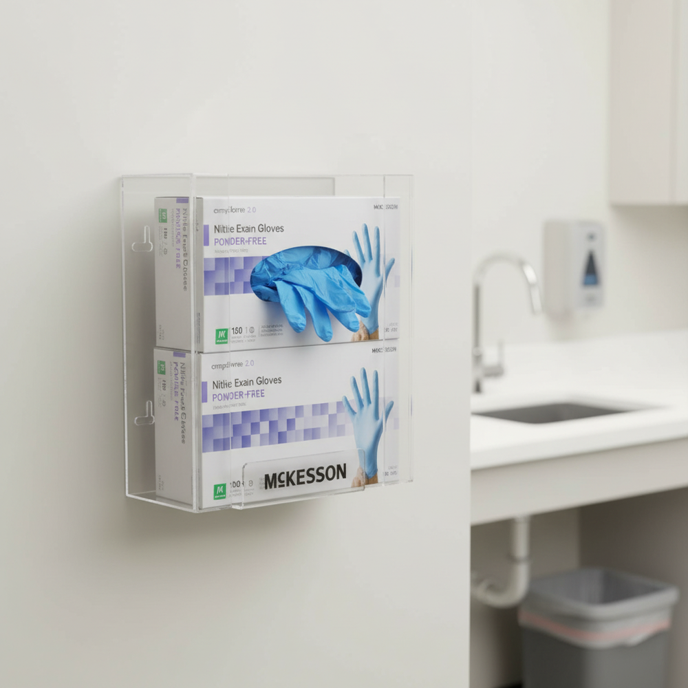 Vertical mount with glove boxes