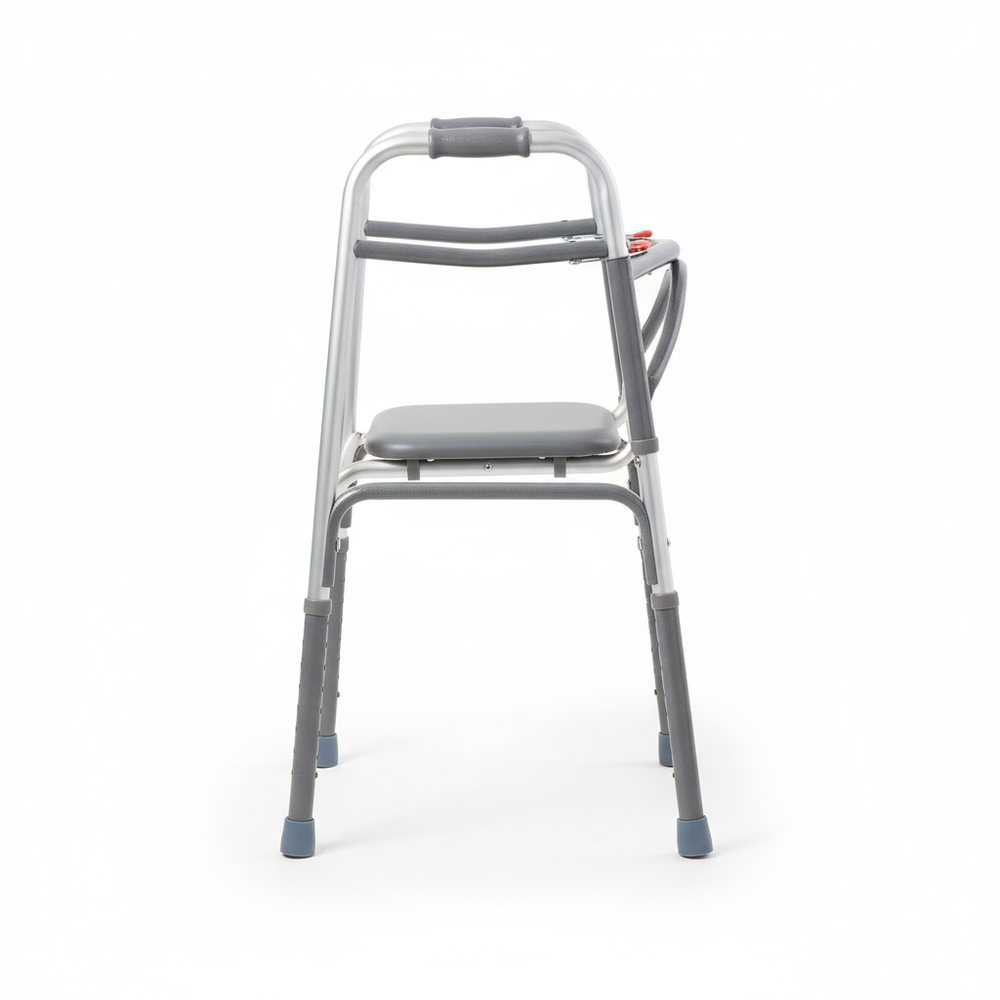 Walker in compact folded position